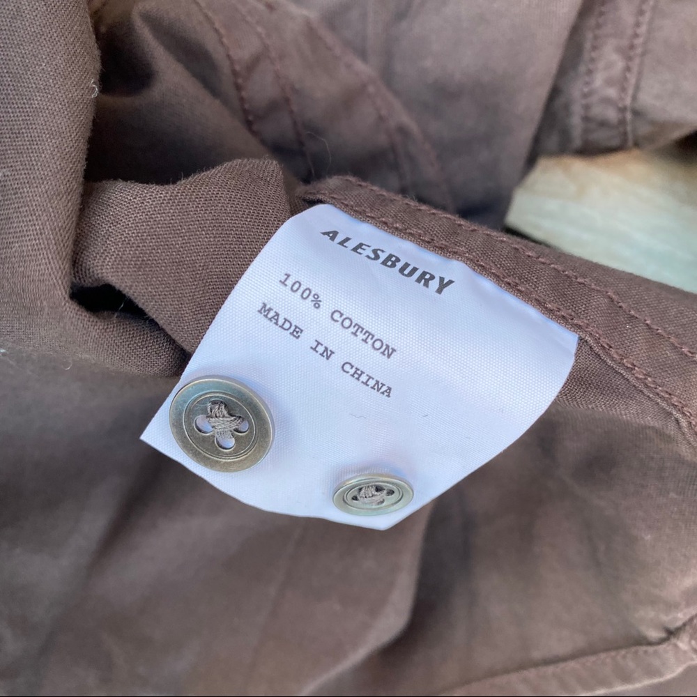 NWT Alesbury Men's brown long sleeves shirts - Picture 5 of 6